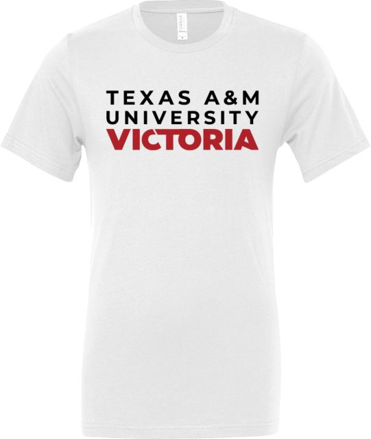 Texas A&M University Victoria Bella + Canvas Jersey Cotton T-Shirt Texas A&M University Victoria Stacked - ONLINE ONLY