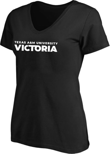 Texas A&M University Victoria Womens Plus V-Neck T-Shirt Texas A&M University Victoria Flat - ONLINE ONLY