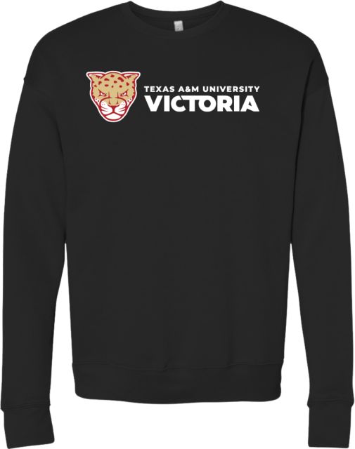 Texas A&M University Victoria Jaguars Bella + Canvas Fleece Crew Texas A&M University Victoria Mascot Flat - ONLINE ONLY