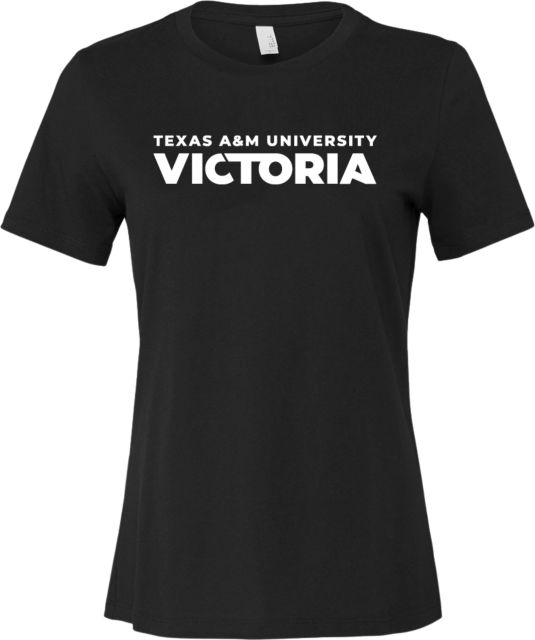 Texas A&M University Victoria Bella + Canvas Womens Relaxed Cotton T-Shirt Texas A&M University Victoria Flat - ONLINE ONLY