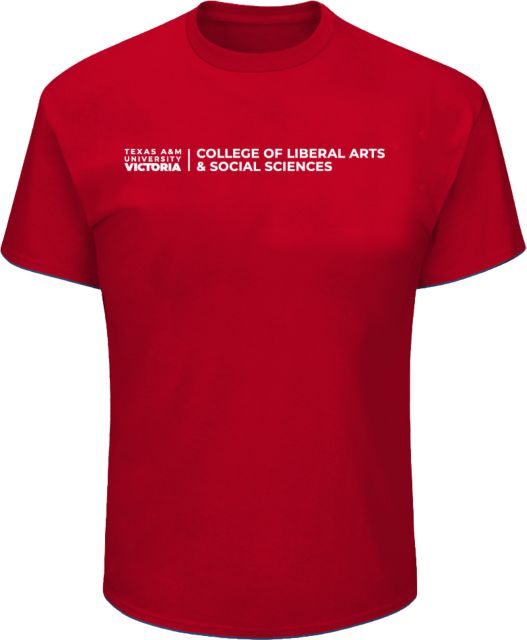 Texas A&M University Victoria Tall  T-Shirt TAMUV College of Liberal Arts & Social Sciences Flat - ONLINE ONLY
