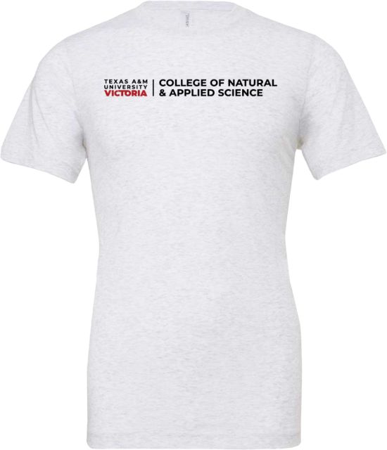 Texas A&M University Victoria Bella + Canvas Ash Jersey Cotton T-Shirt TAMUV College of Natural & Applied Sciences Flat - ONLINE ONLY