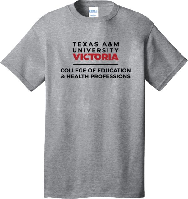 Texas A&M University Victoria Extended Athletic Heather T-Shirt TAMUV College of Education & Health Professions Flat - ONLINE ONLY