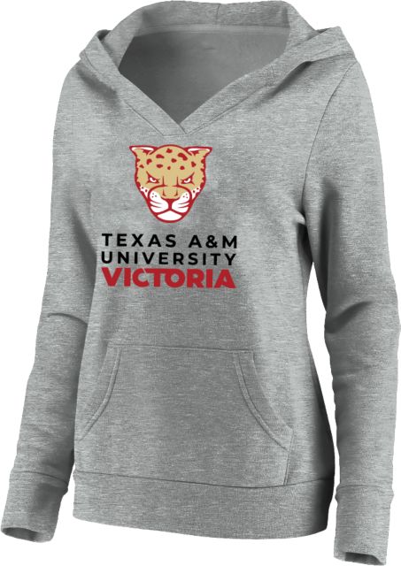 Texas A&M University Victoria Jaguars Womens Plus Hoodie Texas A&M University Victoria Mascot Stacked - ONLINE ONLY