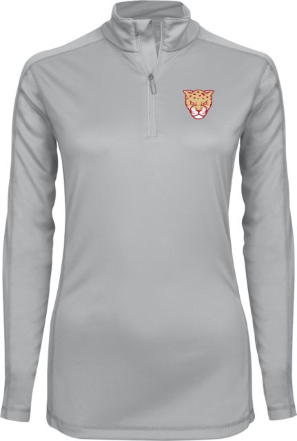 Texas A&M University Victoria Jaguars Syntrel Womens Platinum Interlock 1/4 Zip TAMUV Mascot - ONLINE ONLY