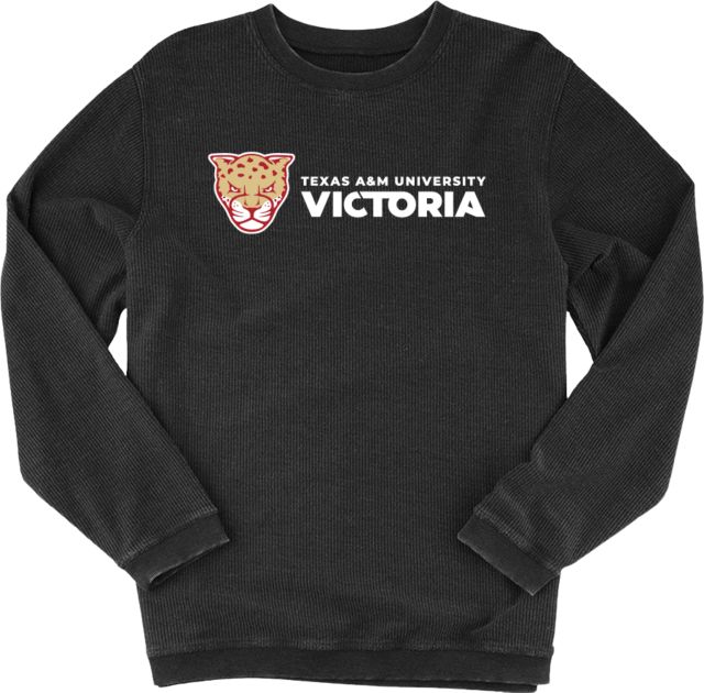 Texas A&M University Victoria Jaguars Boxercraft Womens Corded Crew Texas A&M University Victoria Mascot Flat - ONLINE ONLY