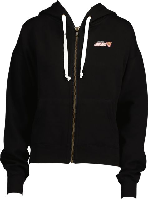 Texas A&M University Victoria Jaguars ENZA Womens Boxy Full Zip Hood A&M Victoria Jaguars Flat - ONLINE ONLY