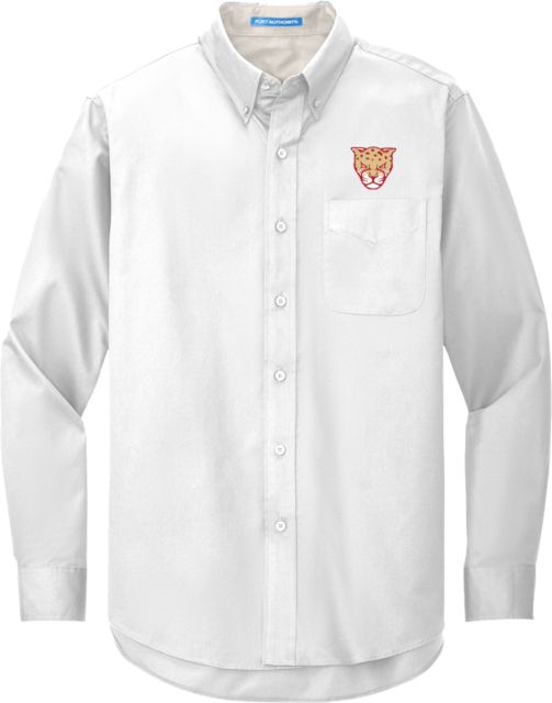 Texas A&M University Victoria Jaguars Twill Button Down Long Sleeve TAMUV Mascot - ONLINE ONLY