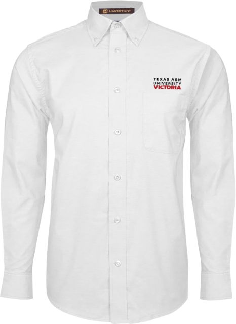 Texas A&M University Victoria Oxford Long Sleeve Shirt Texas A&M University Victoria Stacked - ONLINE ONLY