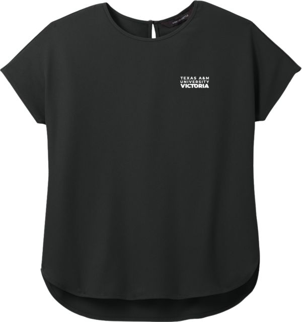 Texas A&M University Victoria Mercer + Mettle Womens Stretch Crepe Crew Texas A&M University Victoria Stacked - ONLINE ONLY
