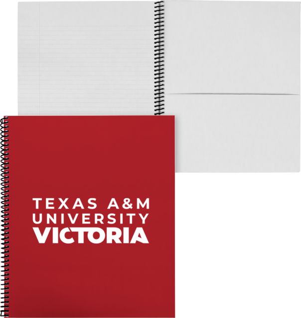 Texas A&M University Victoria College Spiral Notebook w/Black Coil Texas A&M University Victoria Stacked - ONLINE ONLY