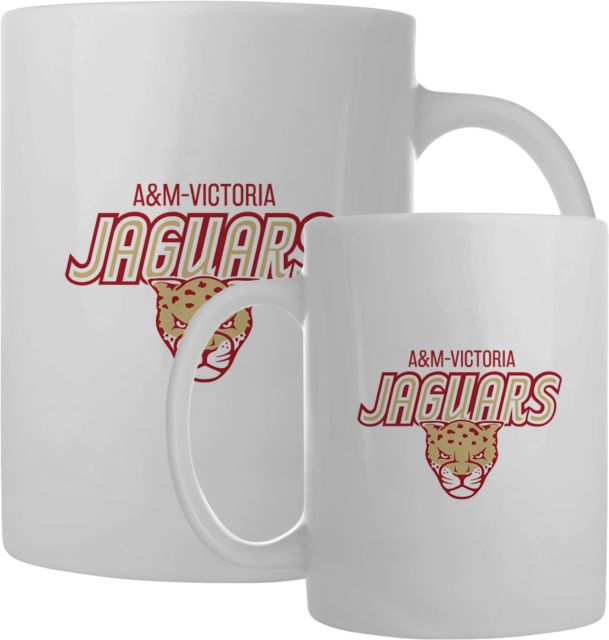 Texas A&M University Victoria Jaguars Full Color Mug 15oz A&M Victoria Jaguars Stacked - ONLINE ONLY