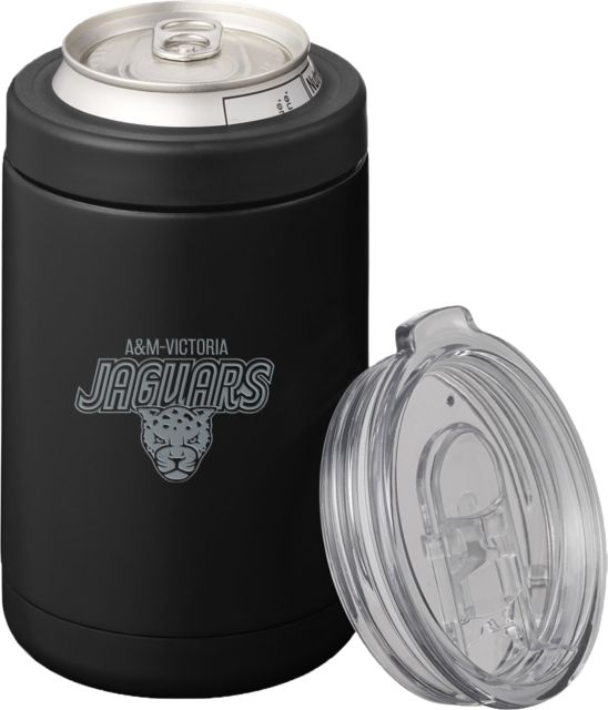 Texas A&M University Victoria Jaguars 2 in 1 Can Cooler Tumbler 12oz A&M Victoria Jaguars Stacked Engraved - ONLINE ONLY