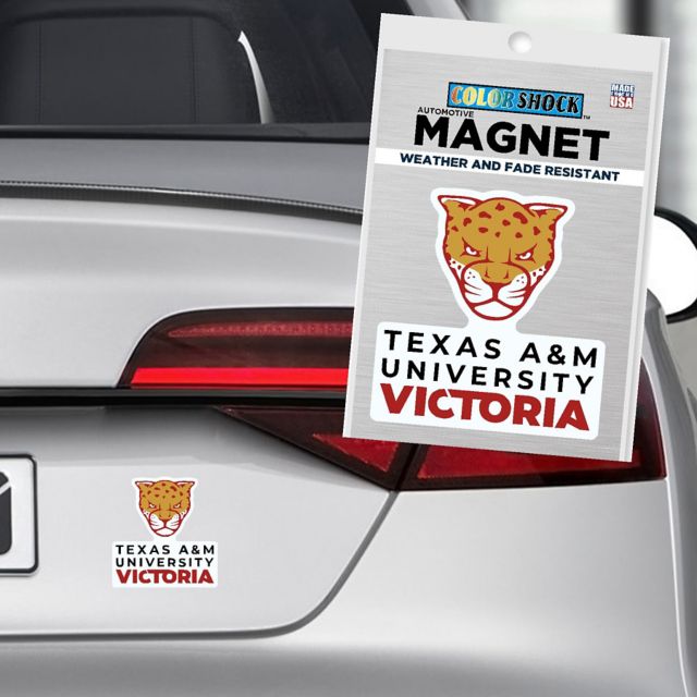 Texas A&M University Victoria Jaguars 4'' x 4'' Magnet