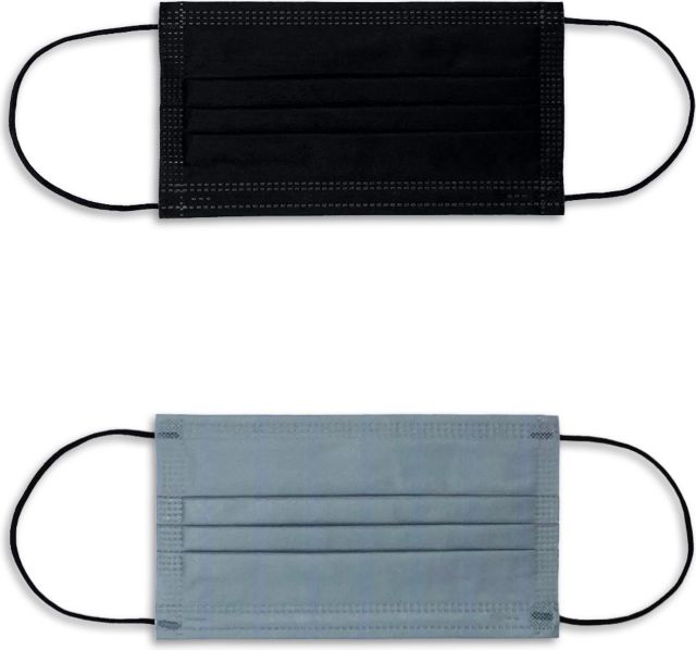 DISPOSABLE MASK SOLID BLACK 12-PACK AND GREY 12-PACK (24 TOTAL MASKS) - ONLINE ONLY