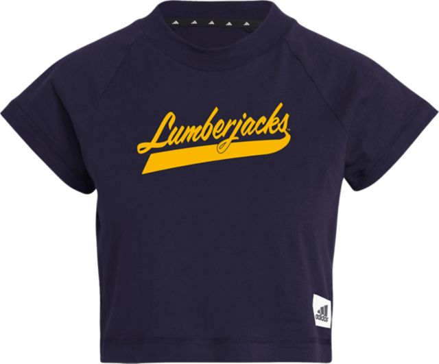 Northern Arizona Women's Cropped Lumberjacks Short Sleeve T-Shirt