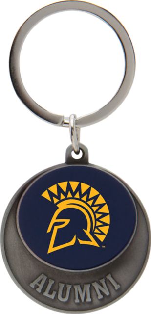 San Jose State University Spartan Bookstore Alumni Pewter Keychain