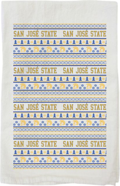 San Jose State University Spartan Bookstore Holiday Cotton Tea Towel