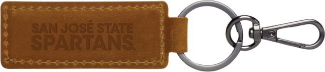 San José State University Leather Keychain