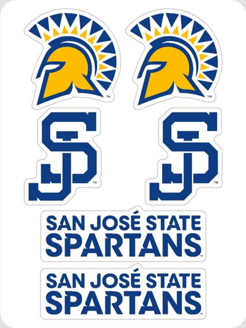 San Jose State University Spartan Bookstore Spartans Mini Body Decals