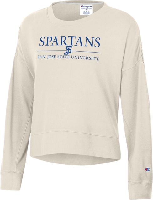 San José State University Spartans Women's Suede Crewneck Sweatshirt