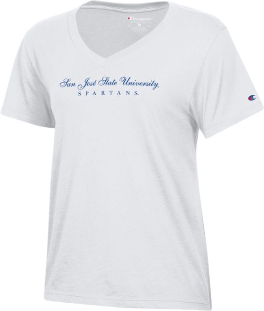 San Jose State University Spartans Women's V-Neck Short Sleeve T-Shirt