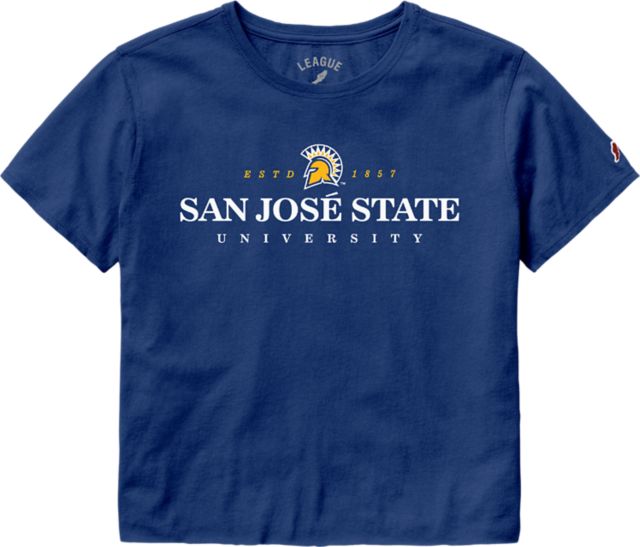 San Jose State University Spartan Bookstore Spartans Women's Crop Short Sleeve T-Shirt