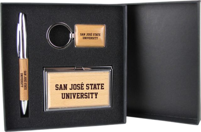 San Jose State University Gift Set - Pen, Keychain, and Card Holder