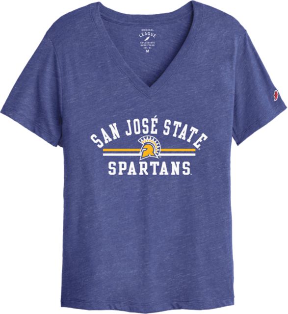 San Jose State University Spartan Bookstore Spartans Women's V-Neck Short Sleeve T-Shirt