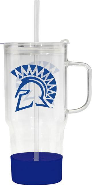 San Jose State University Spartan Bookstore 40 oz. Glass Mug