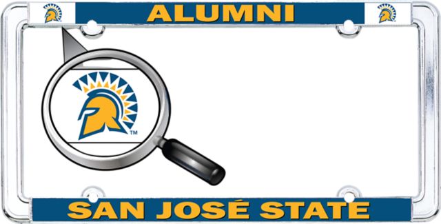 San Jose State University Spartan Bookstore Alumni Thin Dome License Plate Frame