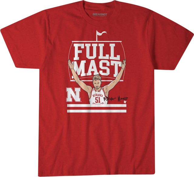 University of Nebraska Men's Basketball Rienk Mast Short Sleeve T-Shirt