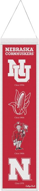 Nebraska Huskers 8 x 32 Wool Banner