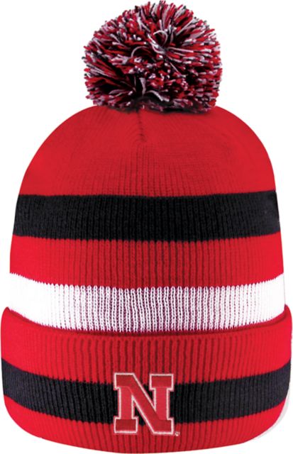 Nebraska Huskers Knit Cuff Pom Hat