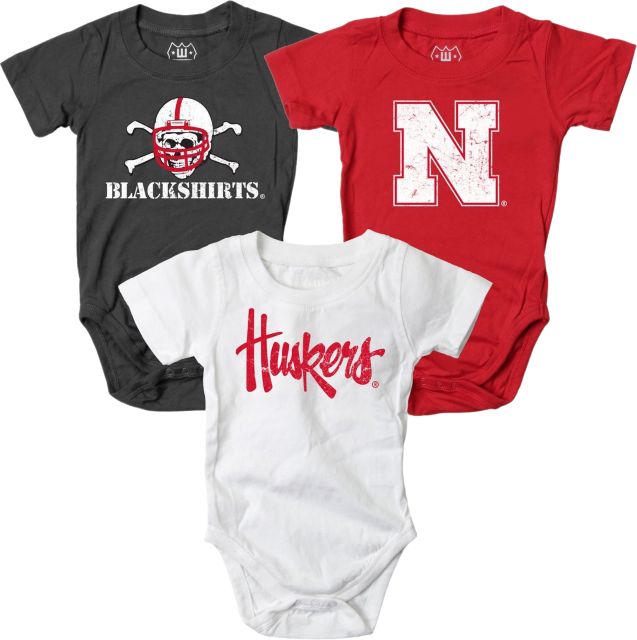 Nebraska Huskers 3 Pack Body Suits