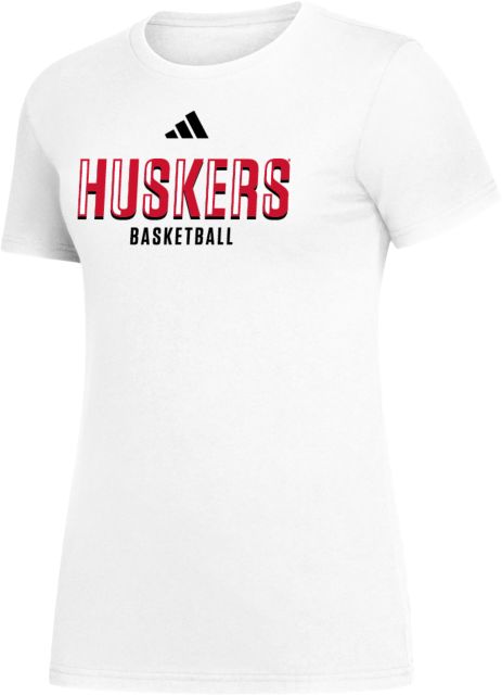 Nebraska Huskers Adidas Womens Amplifier Tee Huskers Basketball - ONLINE ONLY