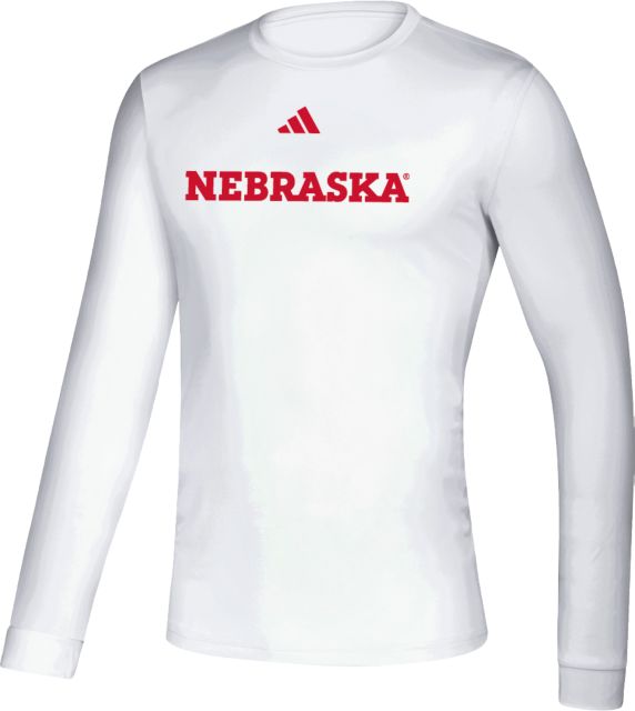 Nebraska Huskers Adidas Storm Fresh Long Sleeve Tee Nebraska - ONLINE ONLY