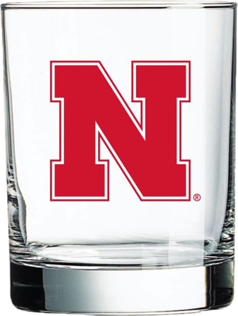 Nebraska Huskers Double Old Fashioned 14 oz. Glass
