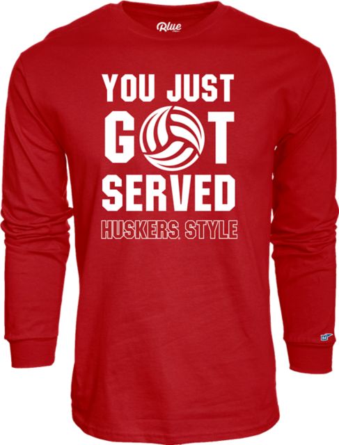 Nebraska Huskers Volleyball Served Long Sleeve T-Shirt