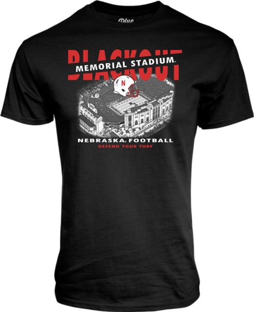 Nebraska Huskers Football Blackout Short Sleeve T-Shirt