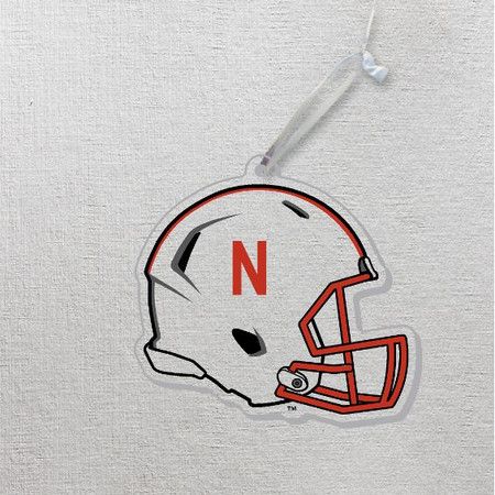 Nebraska Huskers Etched Helmet Christmas Ornament