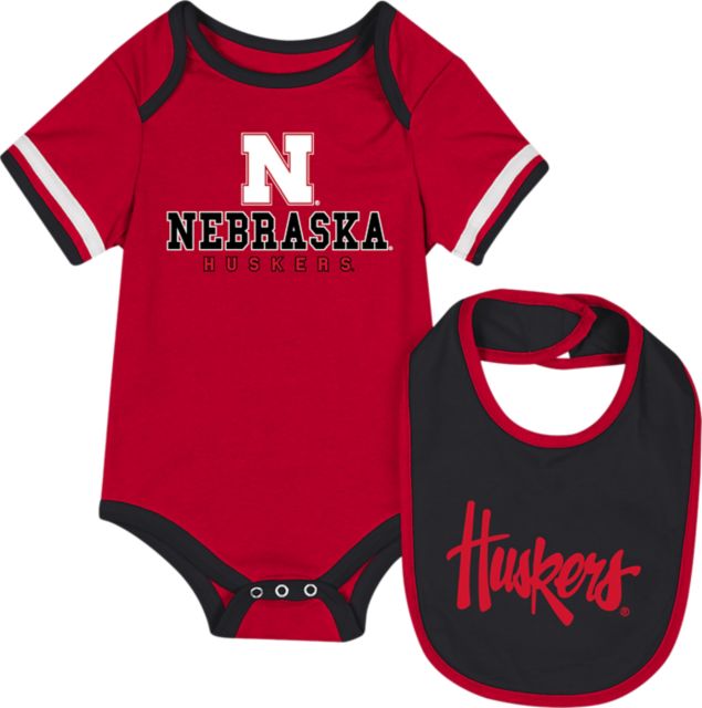 Nebraska Huskers Infant's Bodysuit Bib Set