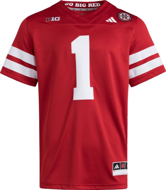 Nebraska Huskers Football #1 Premium Home Jersey