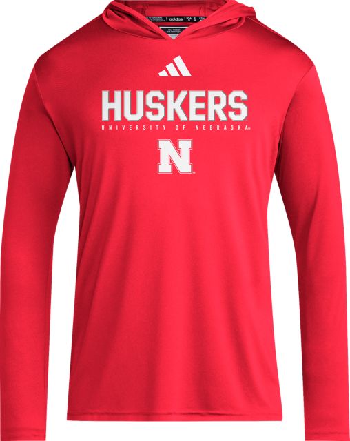 Nebraska Huskers D4T Lightweight Hooded Long Sleeve T-Shirt