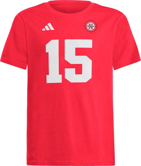 Nebraska Football adidas #15 D RAIOLA Youth Short Sleeve T-Shirt