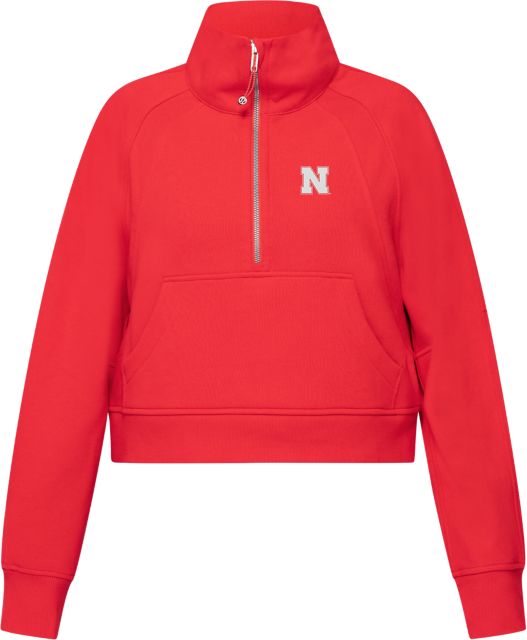 Nebraska Huskers Women's Scuba Oversized Funnel Neck 1/2 Zip