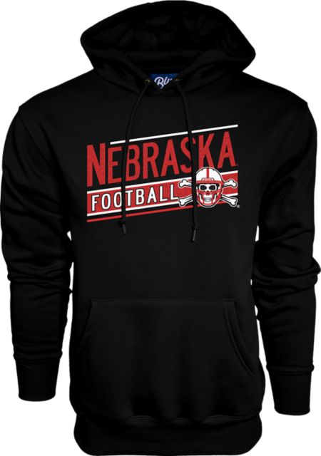 Nebraska Huskers Football Blackout Hooded Sweatshirt