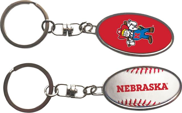 Nebraska Huskers Baseball Keychain