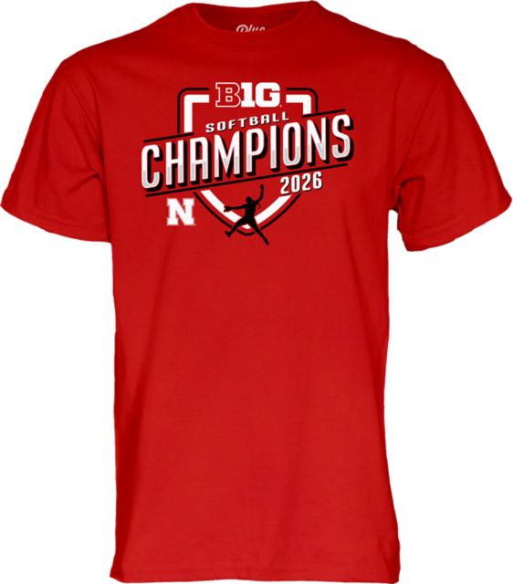 Nebraska Huskers Softball 2026 Big 10 Regular Season Champions Locker Room Short Sleeve T-Shirt