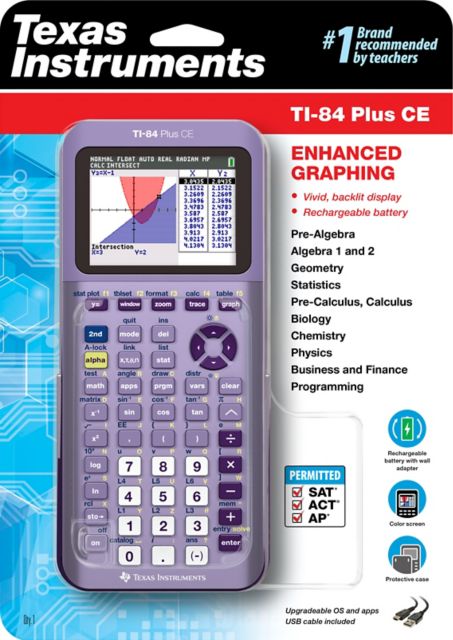 Texas Instruments TI-84 Plus CE Infinitely Iris Purple Graphing